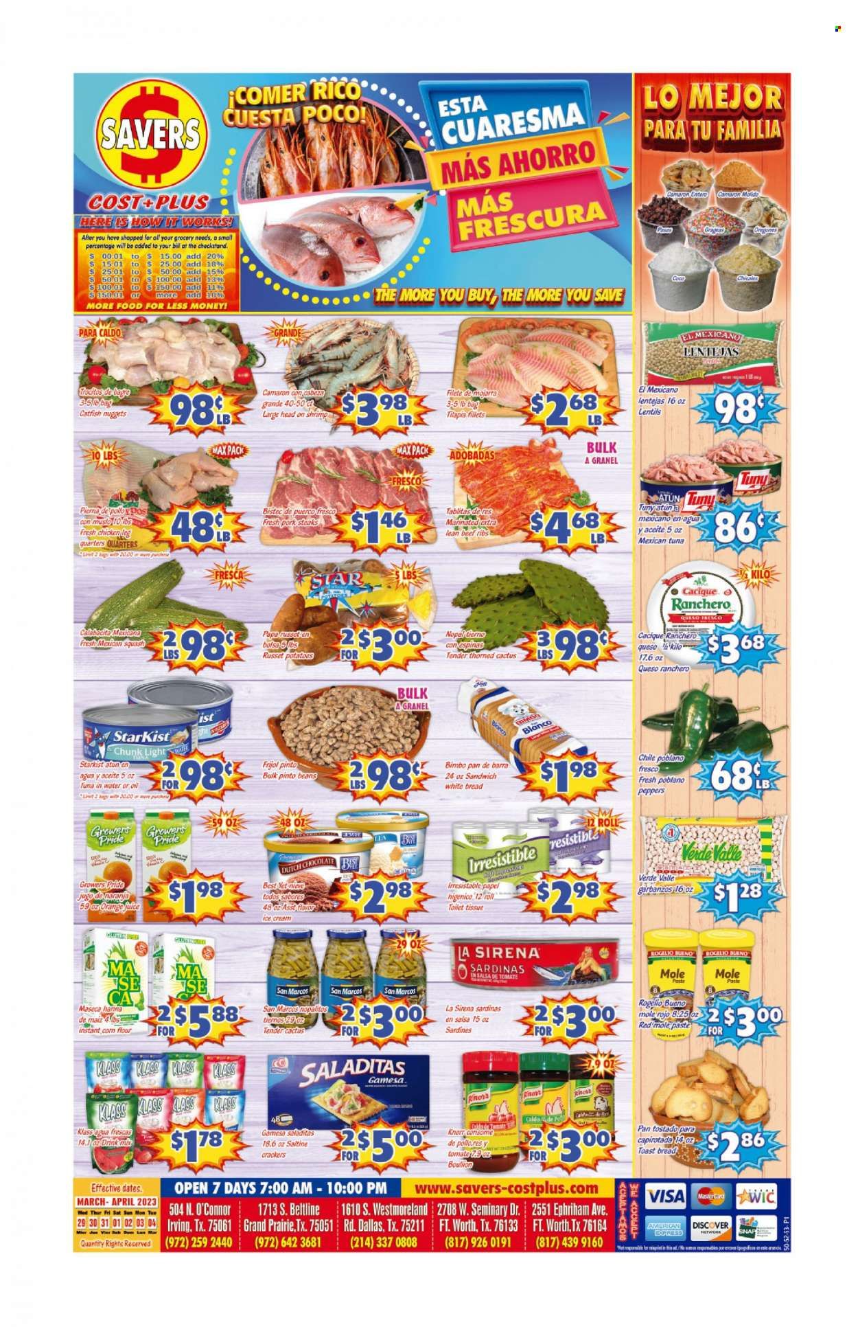Savers Cost Plus (TX) Weekly Ad Flyer Specials March 29 to April 4, 2023