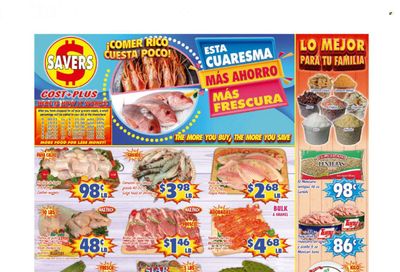 Savers Cost Plus (TX) Weekly Ad Flyer Specials March 29 to April 4, 2023