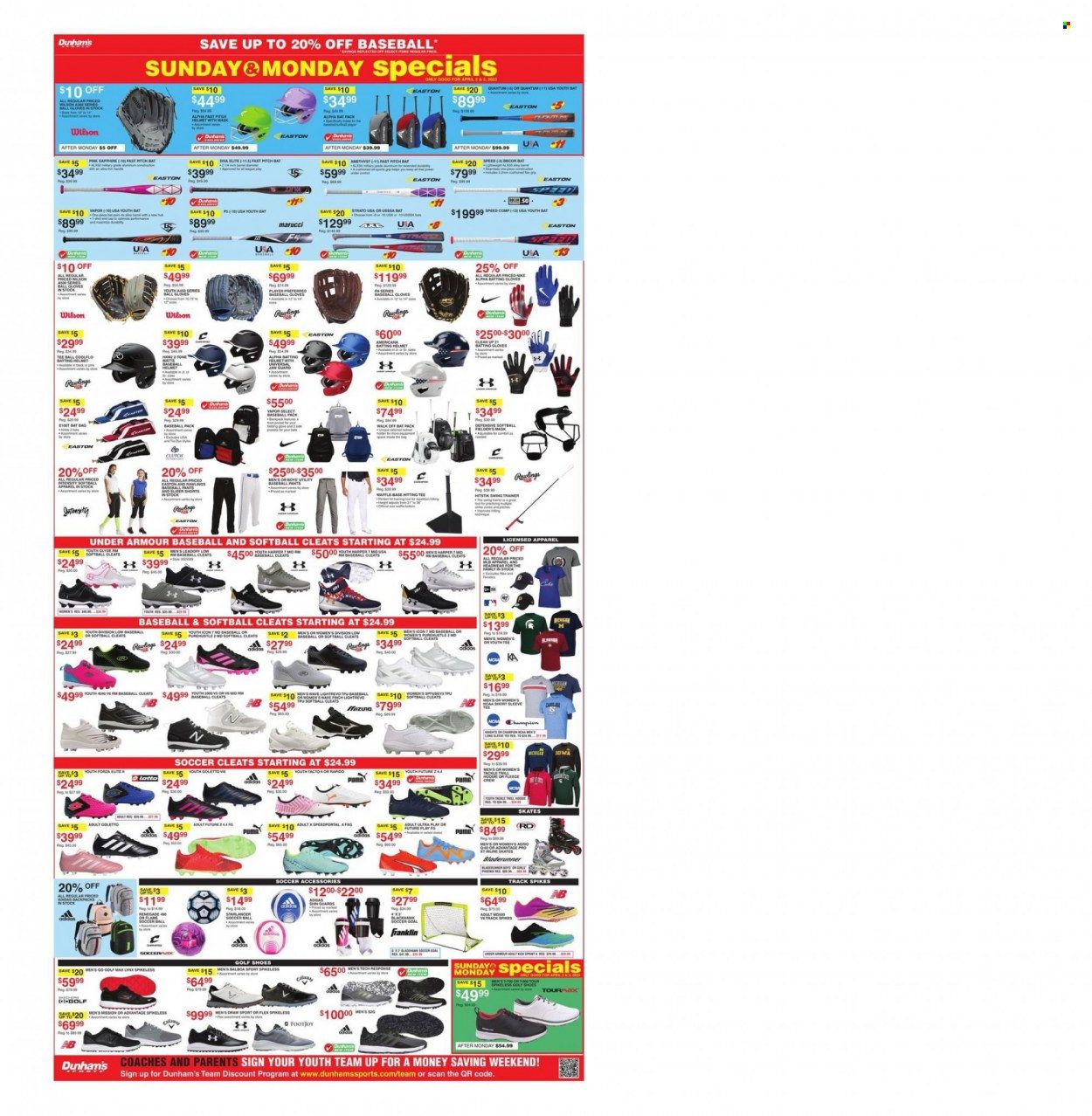Dunham's Sports (MI, PA, WI) Weekly Ad Flyer Specials April 1 to April 6, 2023