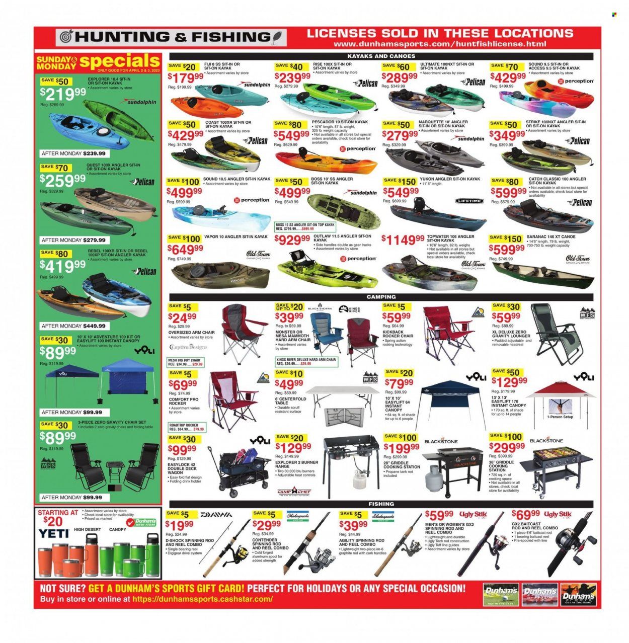 Dunham's Sports (OH) Weekly Ad Flyer Specials April 1 to April 6, 2023