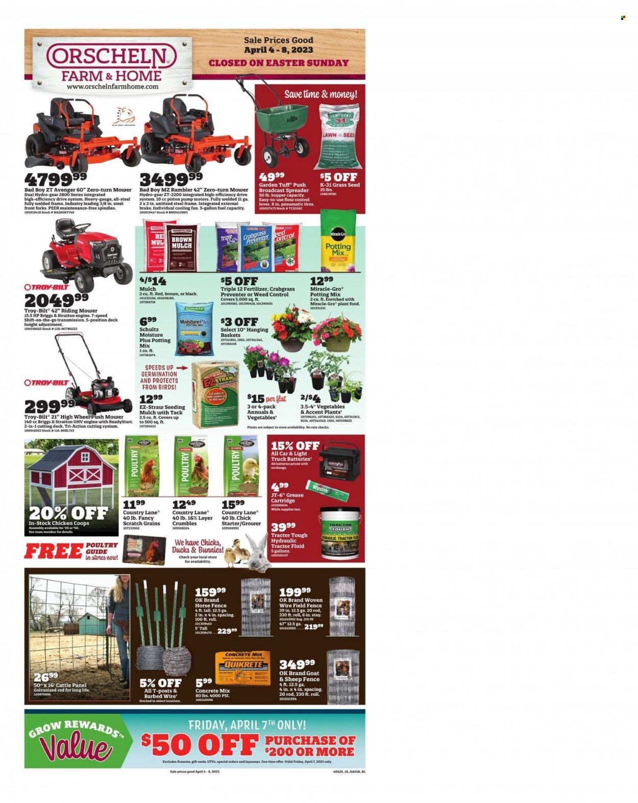 Orscheln Farm and Home (IA, IN, KS, MO, NE, OK) Weekly Ad Flyer Specials April 4 to April 8, 2023