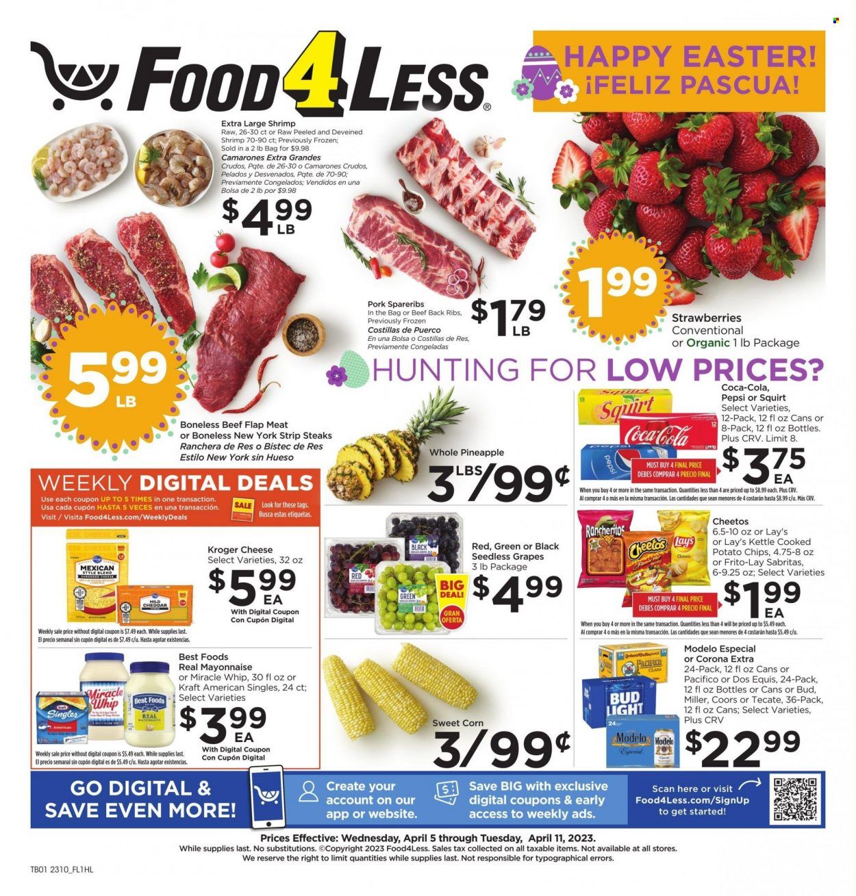 Food 4 Less (CA) Weekly Ad Flyer Specials April 5 to April 11, 2023