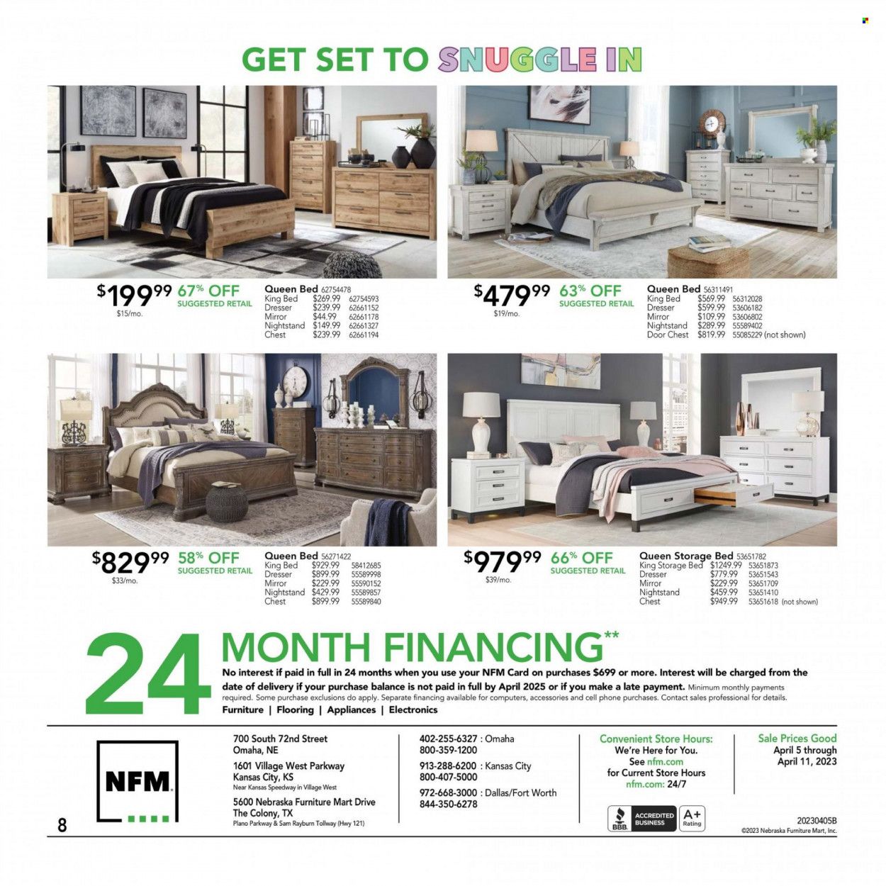 Nebraska Furniture Mart (IA, KS, NE, TX) Weekly Ad Flyer Specials April 5 to April 11, 2023