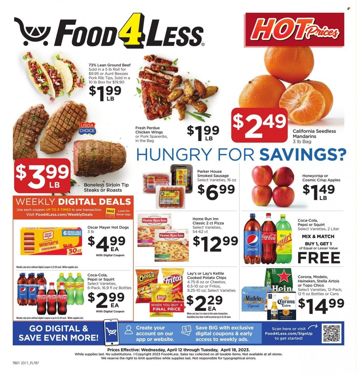 Food 4 Less (IN) Weekly Ad Flyer Specials April 12 to April 18, 2023