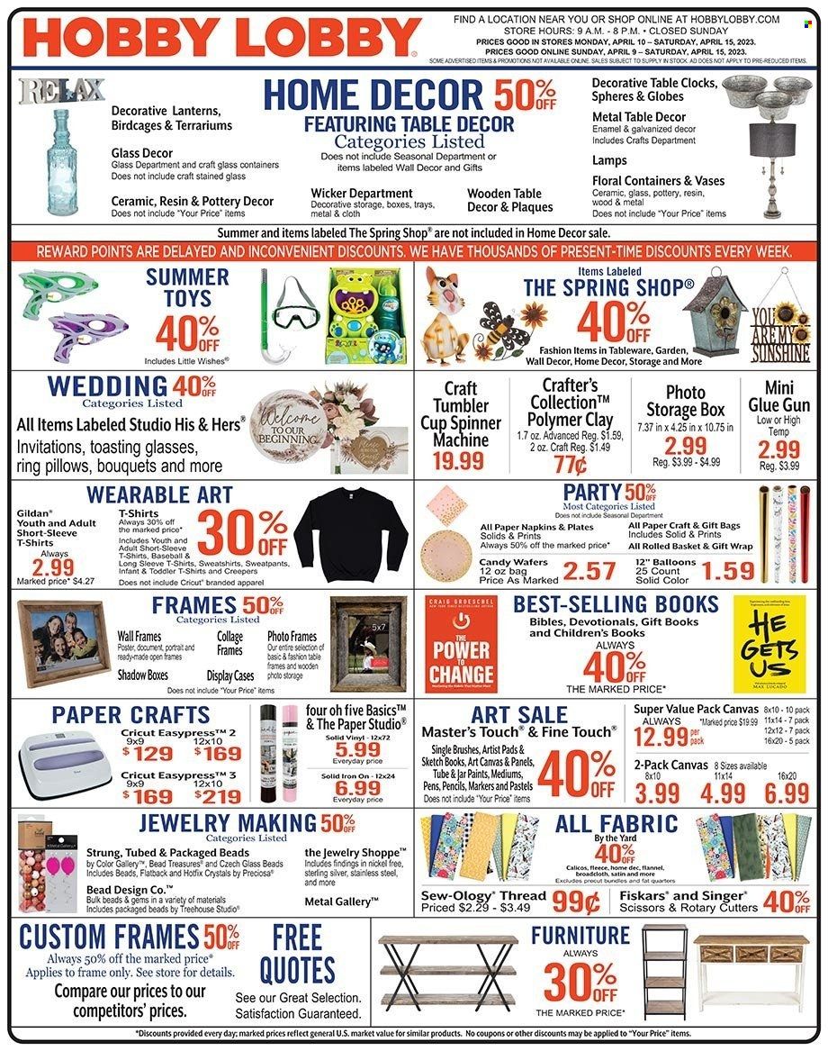 Hobby Lobby Weekly Ad Flyer Specials April 9 to April 15, 2023
