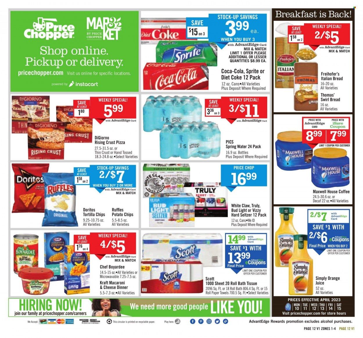 Price Chopper (CT, MA, NY, PA, VT) Weekly Ad Flyer Specials April 9 to April 15, 2023