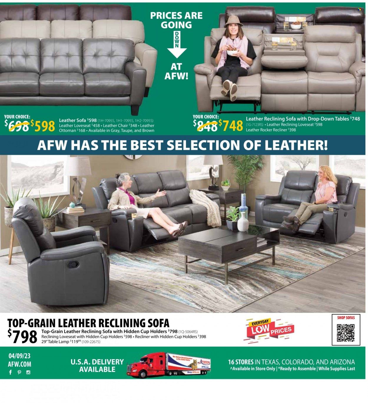 American Furniture Warehouse (AZ, CO, TX) Weekly Ad Flyer Specials April 9 to May 2, 2023