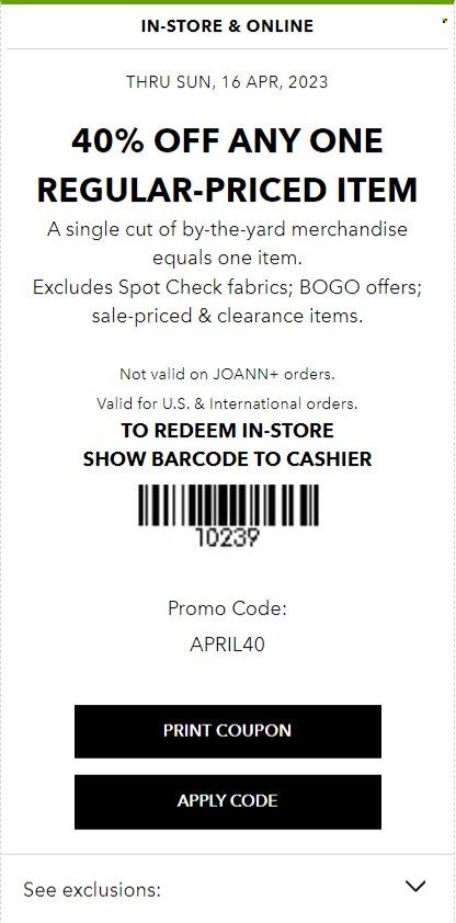 JOANN Weekly Ad Flyer Specials April 11 to April 29, 2023