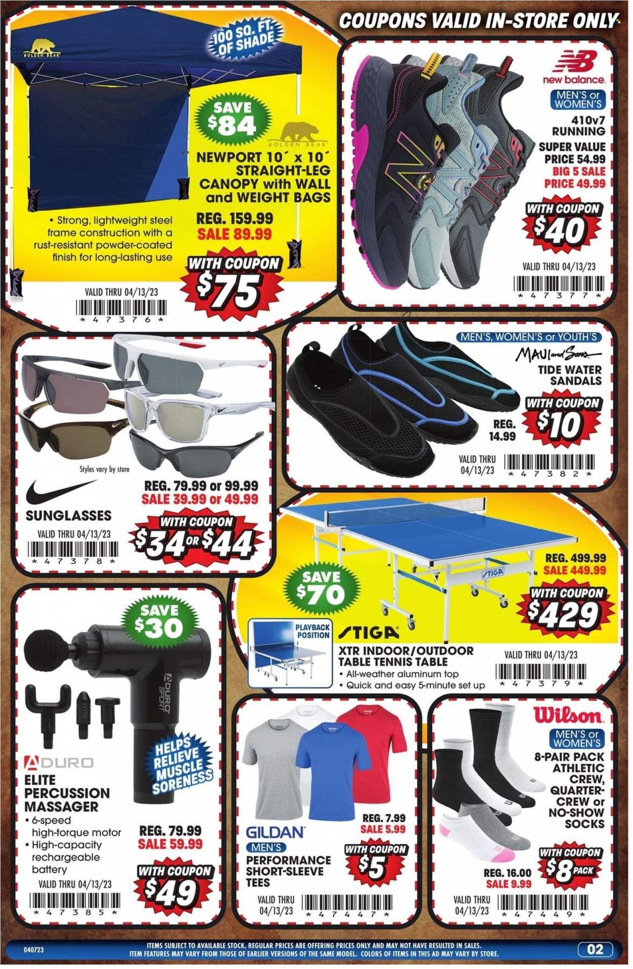 Big 5 (AZ, CA, CO, ID, NM, OR, UT, WA) Weekly Ad Flyer Specials April 7 to April 13, 2023