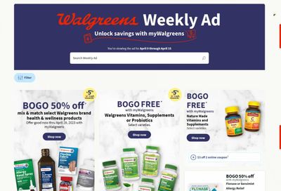 Walgreens Weekly Ad Flyer Specials April 9 to April 15, 2023