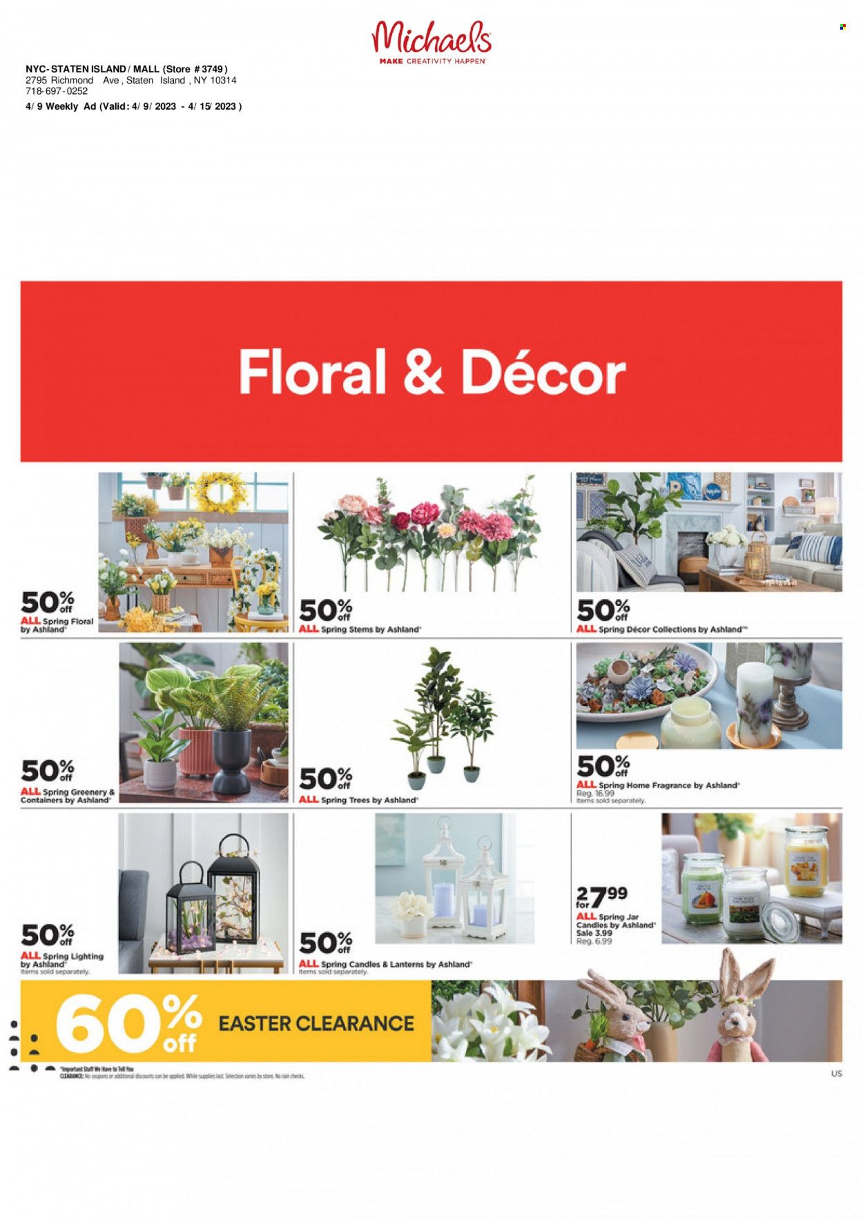 Michaels Weekly Ad Flyer Specials April 9 to April 15, 2023