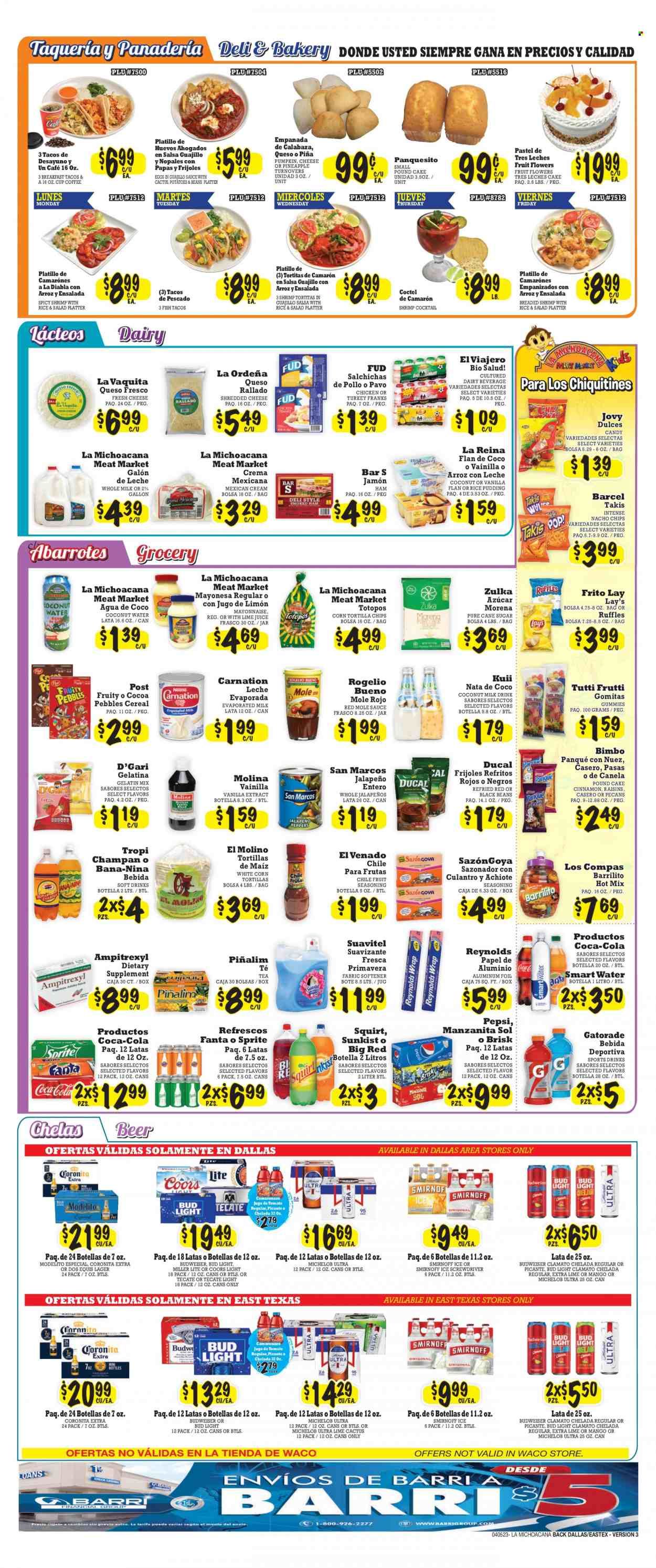 La Michoacana Meat Market (TX) Weekly Ad Flyer Specials April 5 to April 18, 2023
