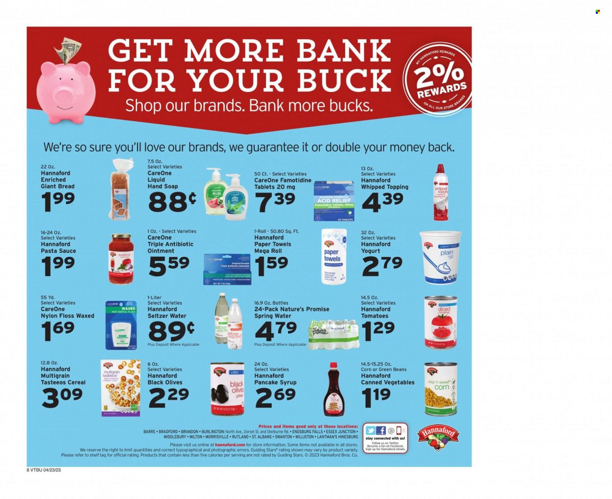 Hannaford (VT) Weekly Ad Flyer Specials April 16 to April 29, 2023