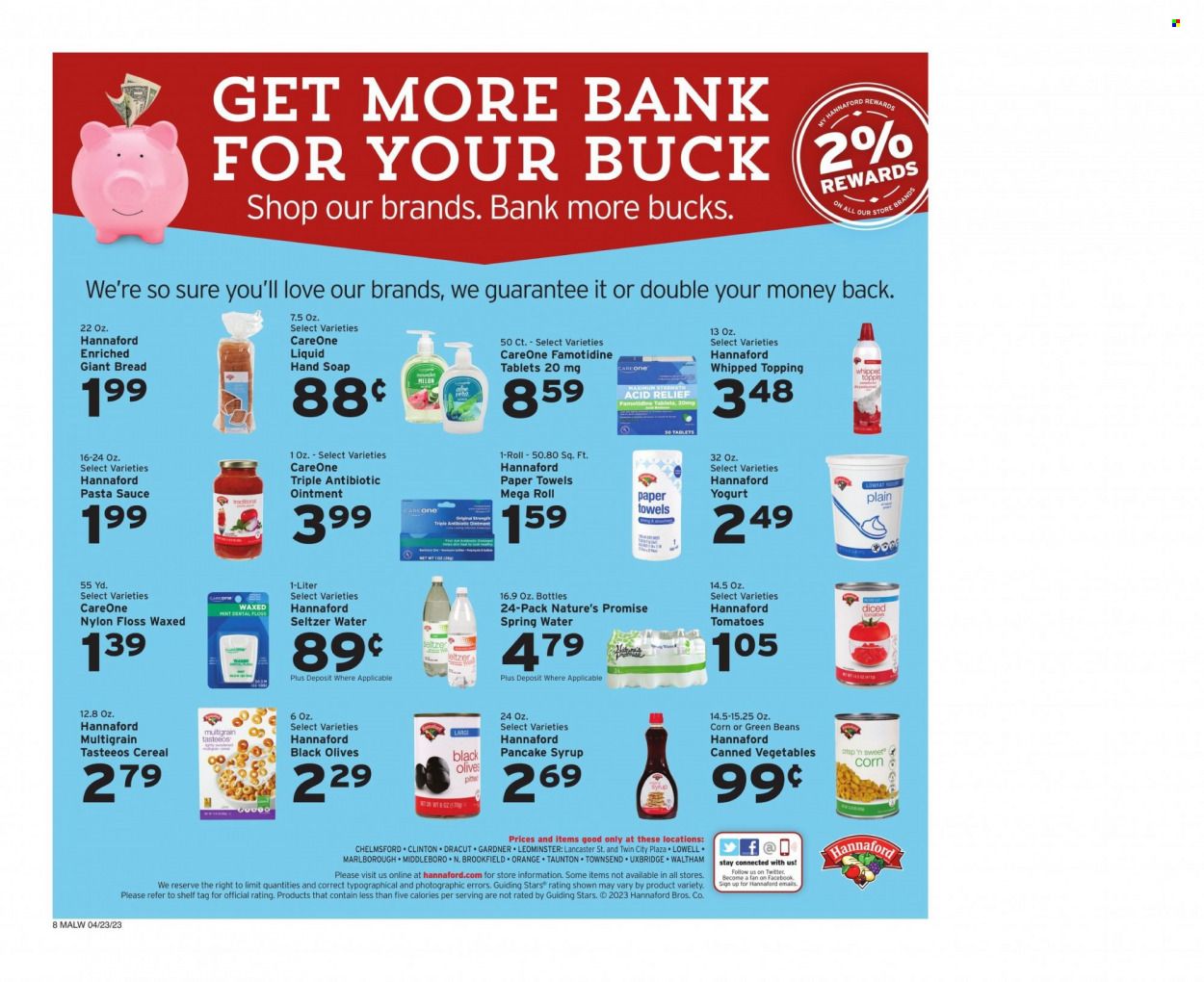 Hannaford (MA) Weekly Ad Flyer Specials April 23 to April 29, 2023