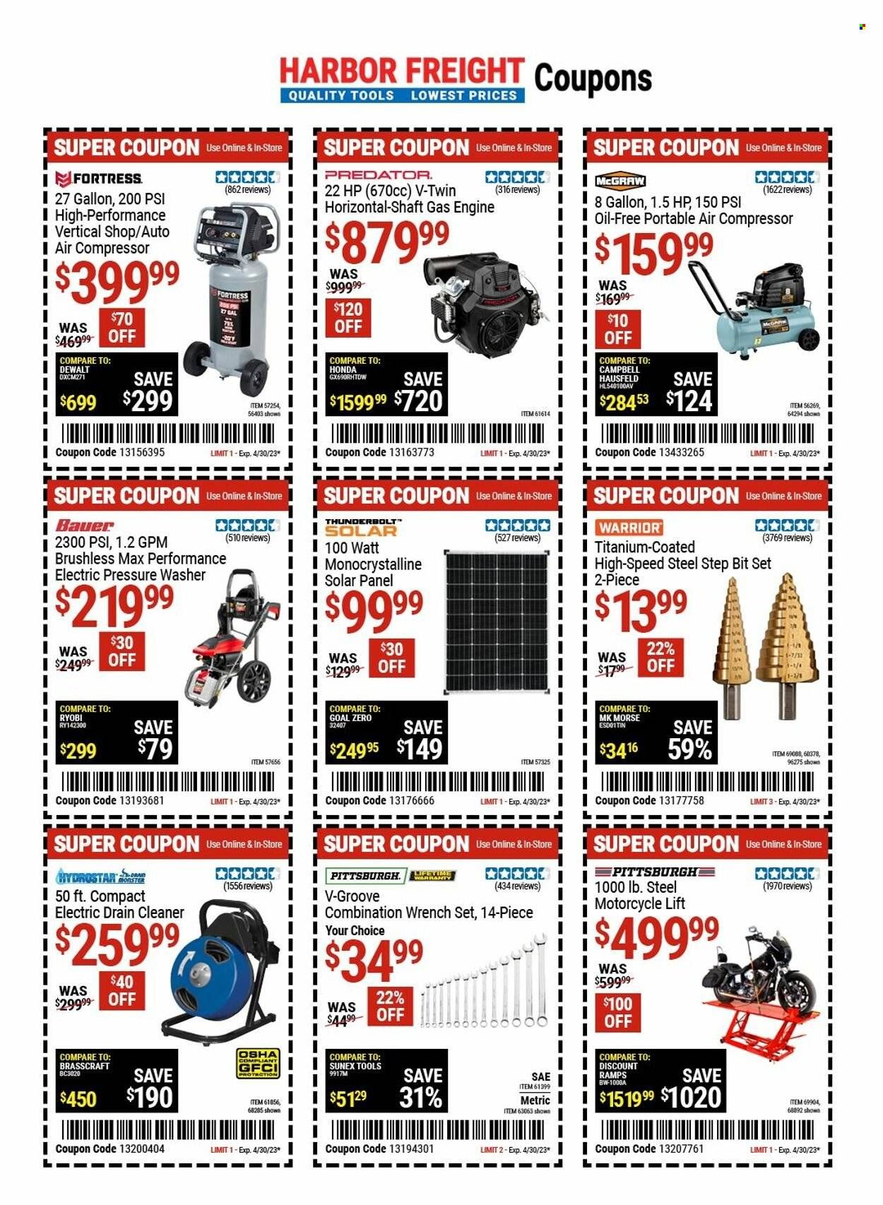 Harbor Freight Weekly Ad Flyer Specials April 23 to April 30, 2023