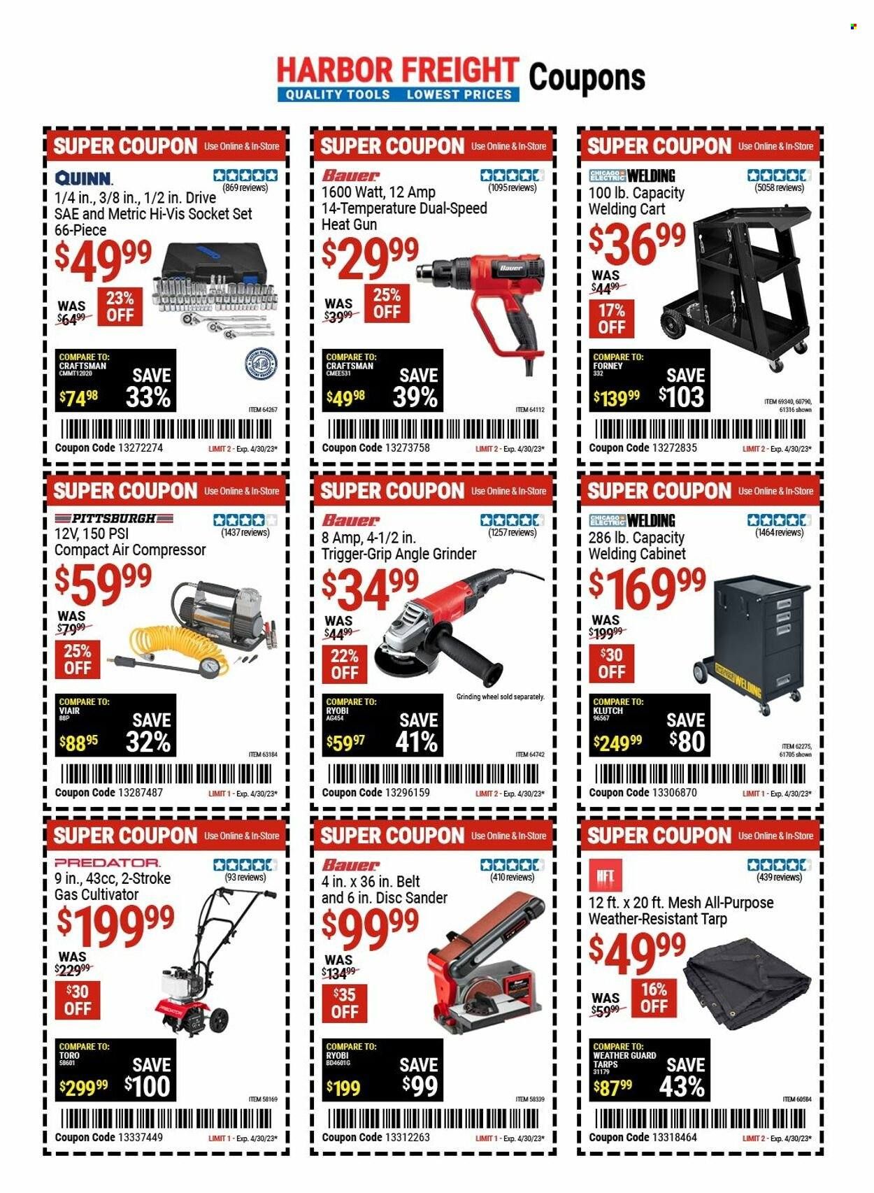 Harbor Freight Weekly Ad Flyer Specials April 23 to April 30, 2023