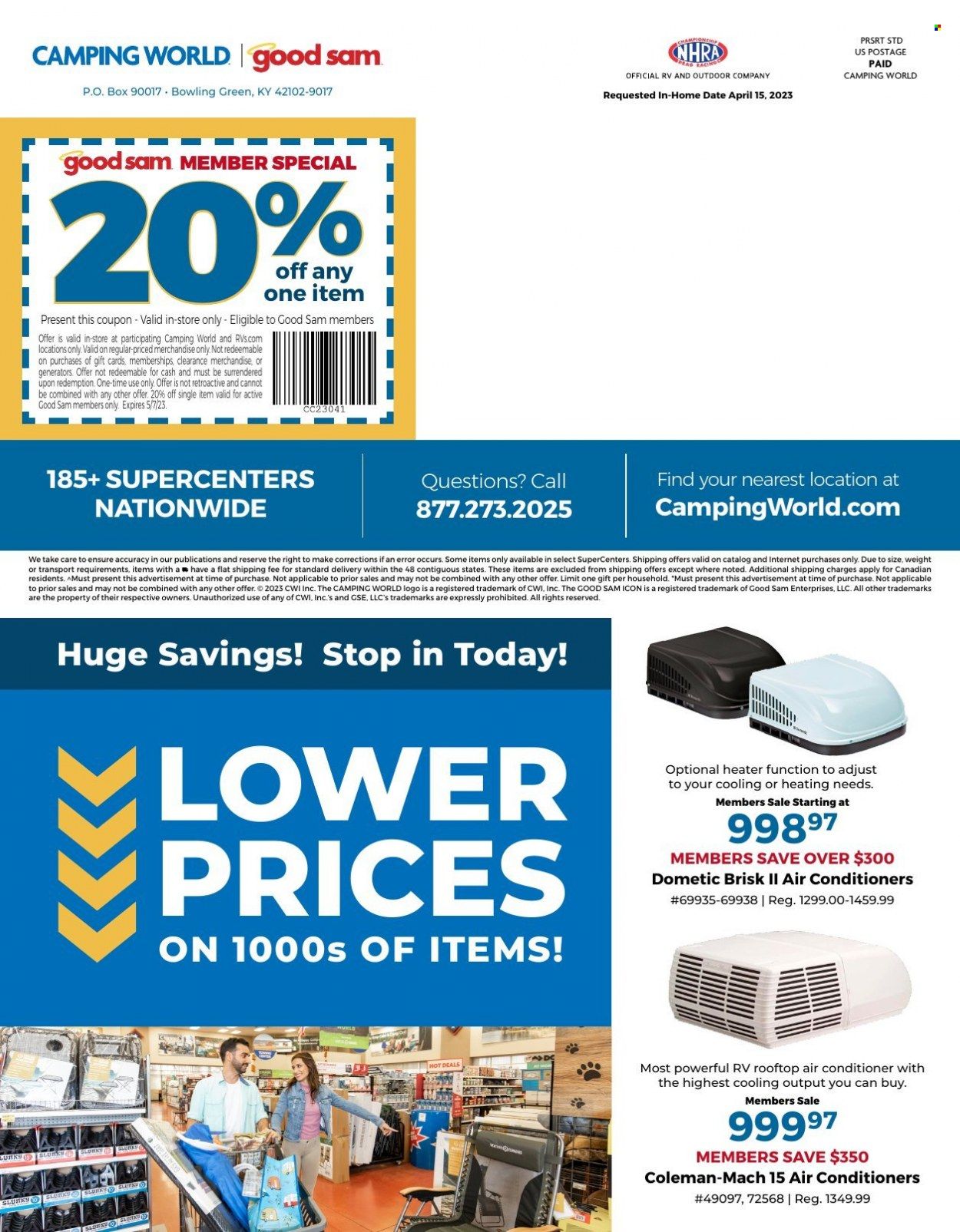 Gander RV & Outdoors Weekly Ad Flyer Specials April 13 to May 7, 2023