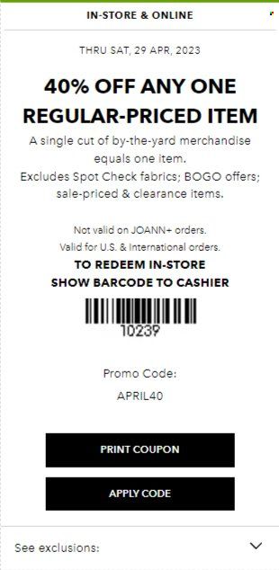 JOANN Weekly Ad Flyer Specials April 25 to May 7, 2023