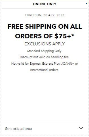 JOANN Weekly Ad Flyer Specials April 25 to May 7, 2023