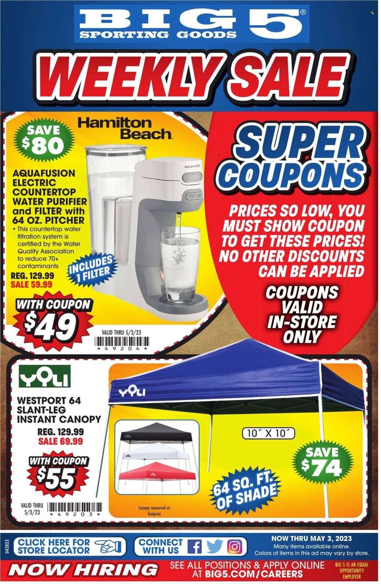 Big 5 (AZ, CA, CO, ID, NM, OR, UT, WA) Weekly Ad Flyer Specials April 28 to May 3, 2023