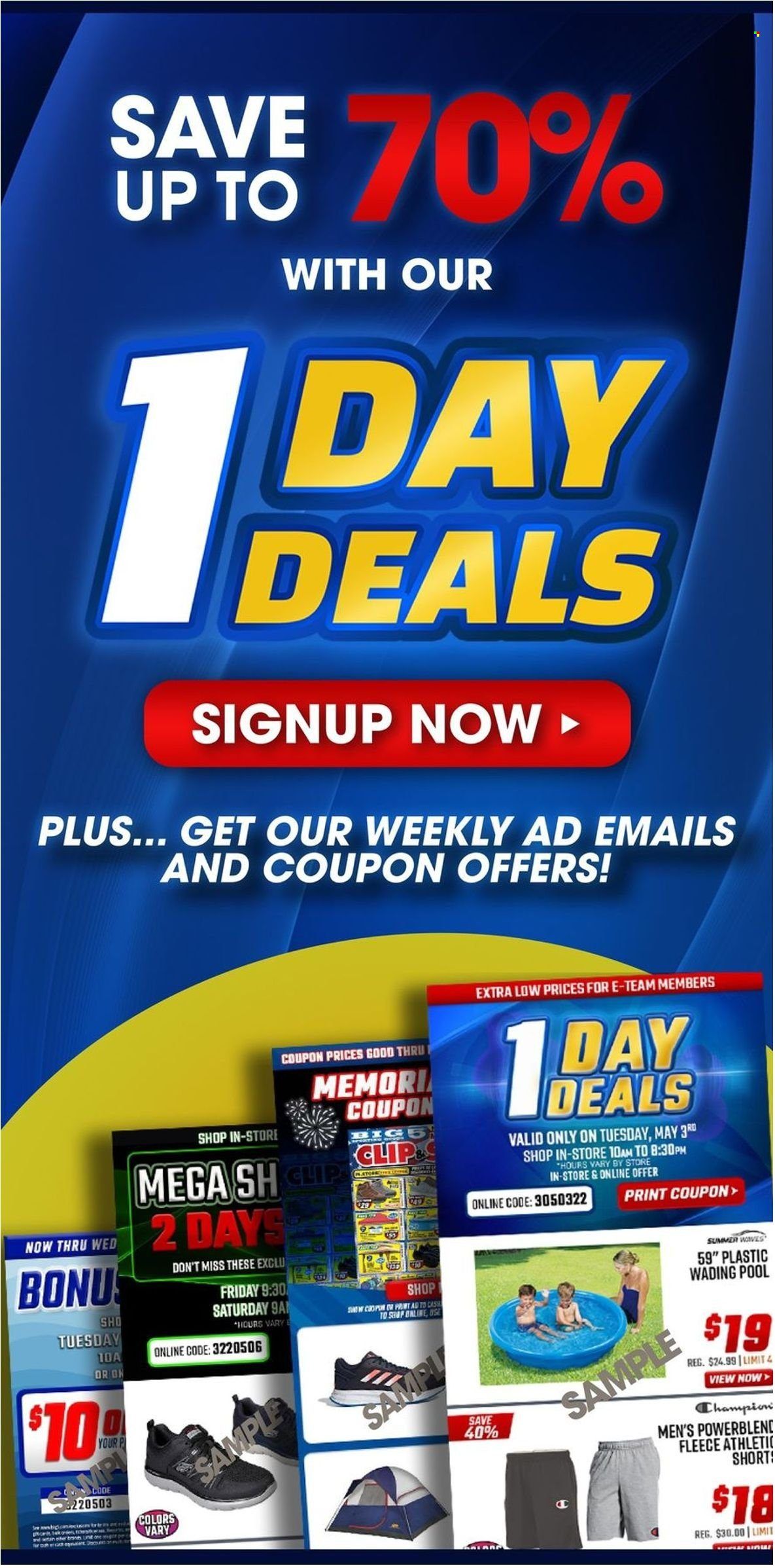 Big 5 (AZ, CA, CO, ID, NM, OR, UT, WA) Weekly Ad Flyer Specials April 28 to May 3, 2023