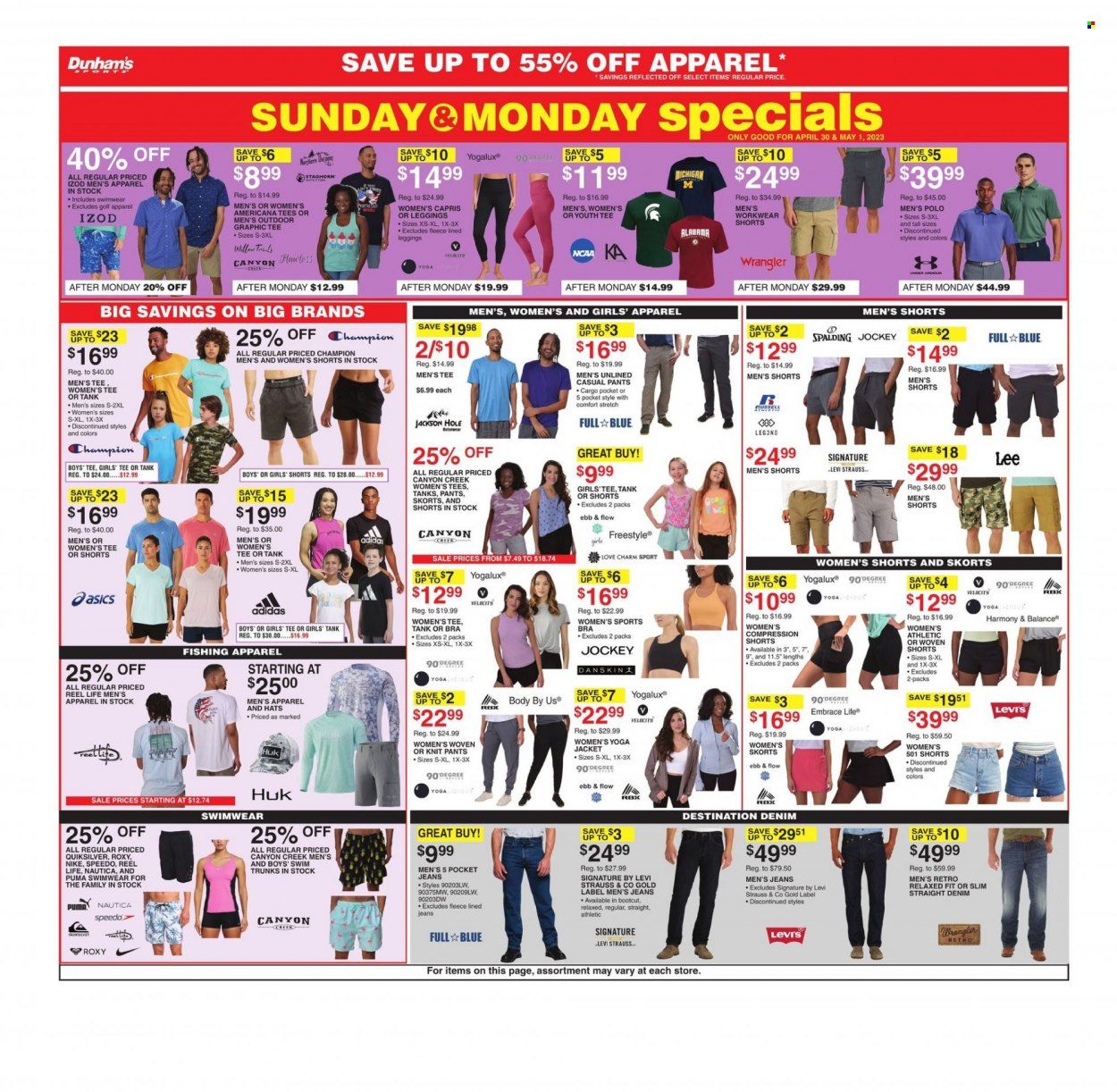 Dunham's Sports (MI) Weekly Ad Flyer Specials April 29 to May 4, 2023