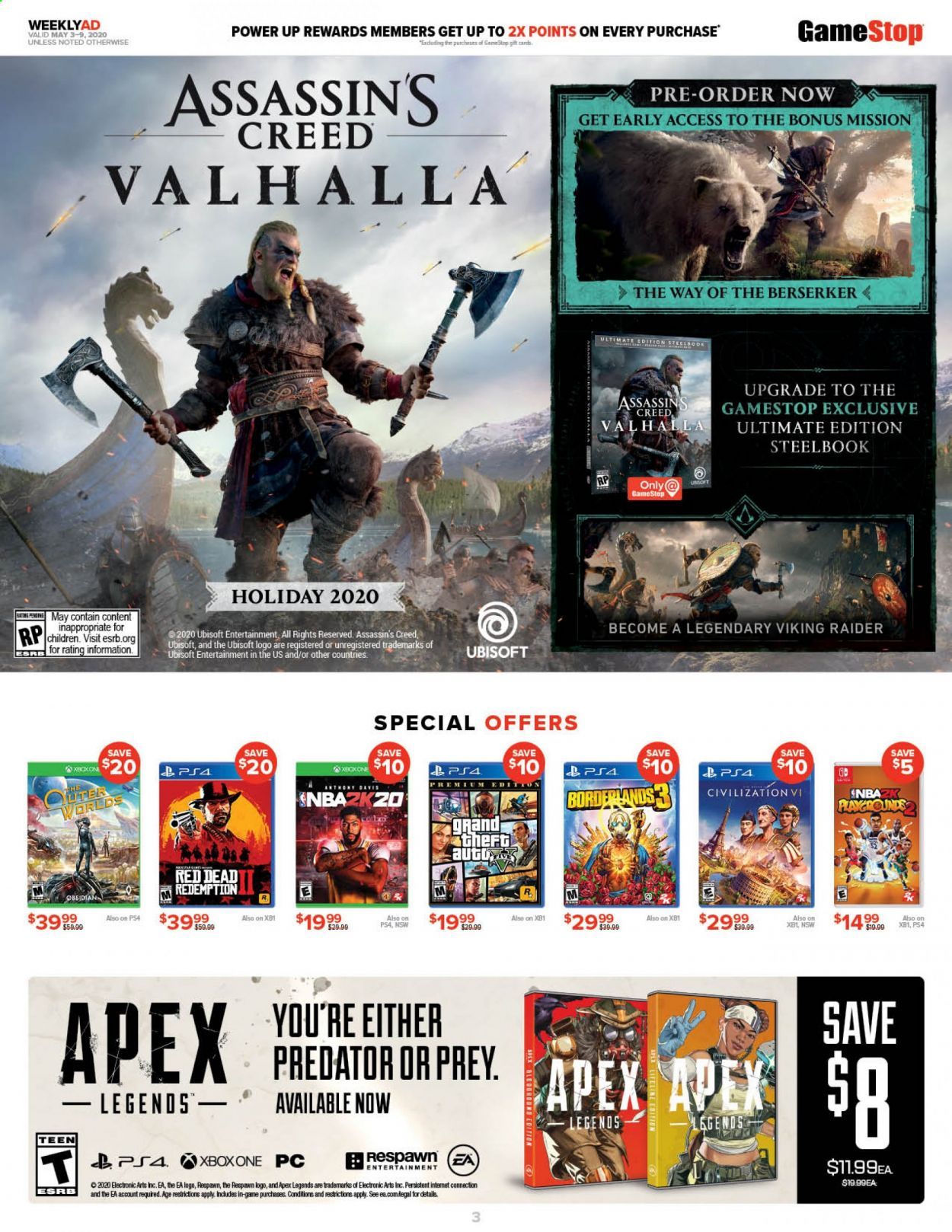 GameStop Weekly Ad & Flyer May 3 to 9