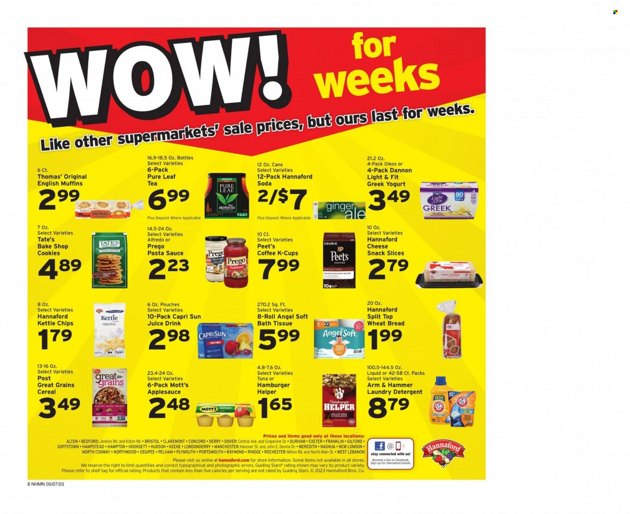 Hannaford (NH) Weekly Ad Flyer Specials May 7 to May 13, 2023