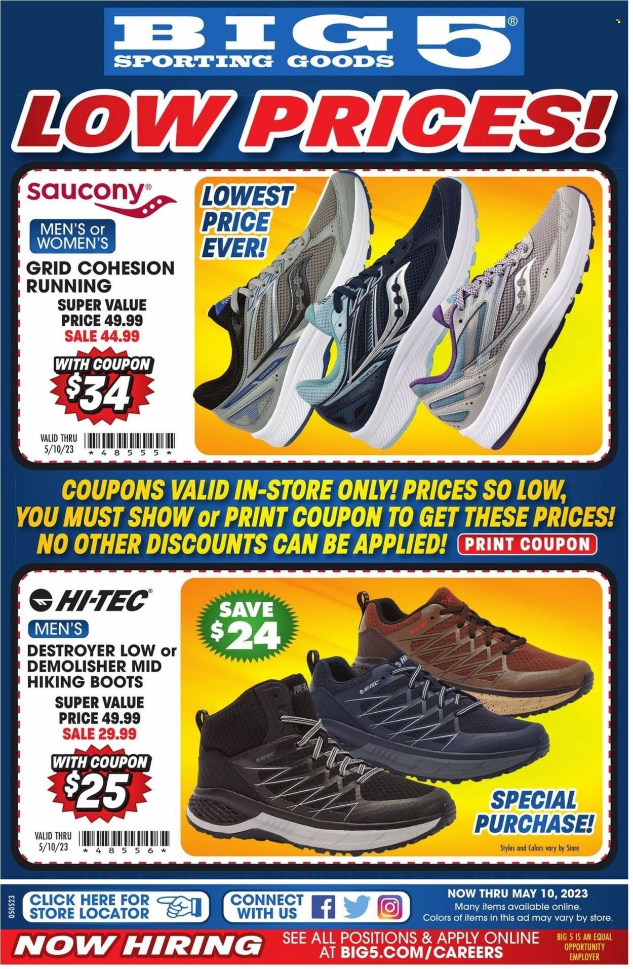 Big 5 (AZ, CA, CO, ID, NM, OR, UT, WA) Weekly Ad Flyer Specials May 5 to May 10, 2023