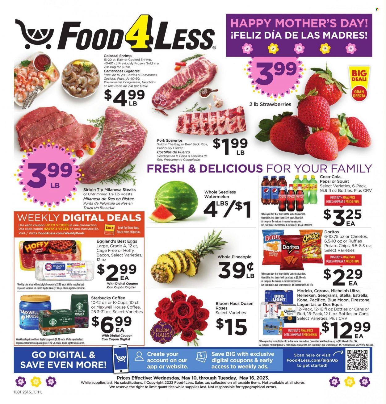 Food 4 Less (CA) Weekly Ad Flyer Specials May 10 to May 16, 2023