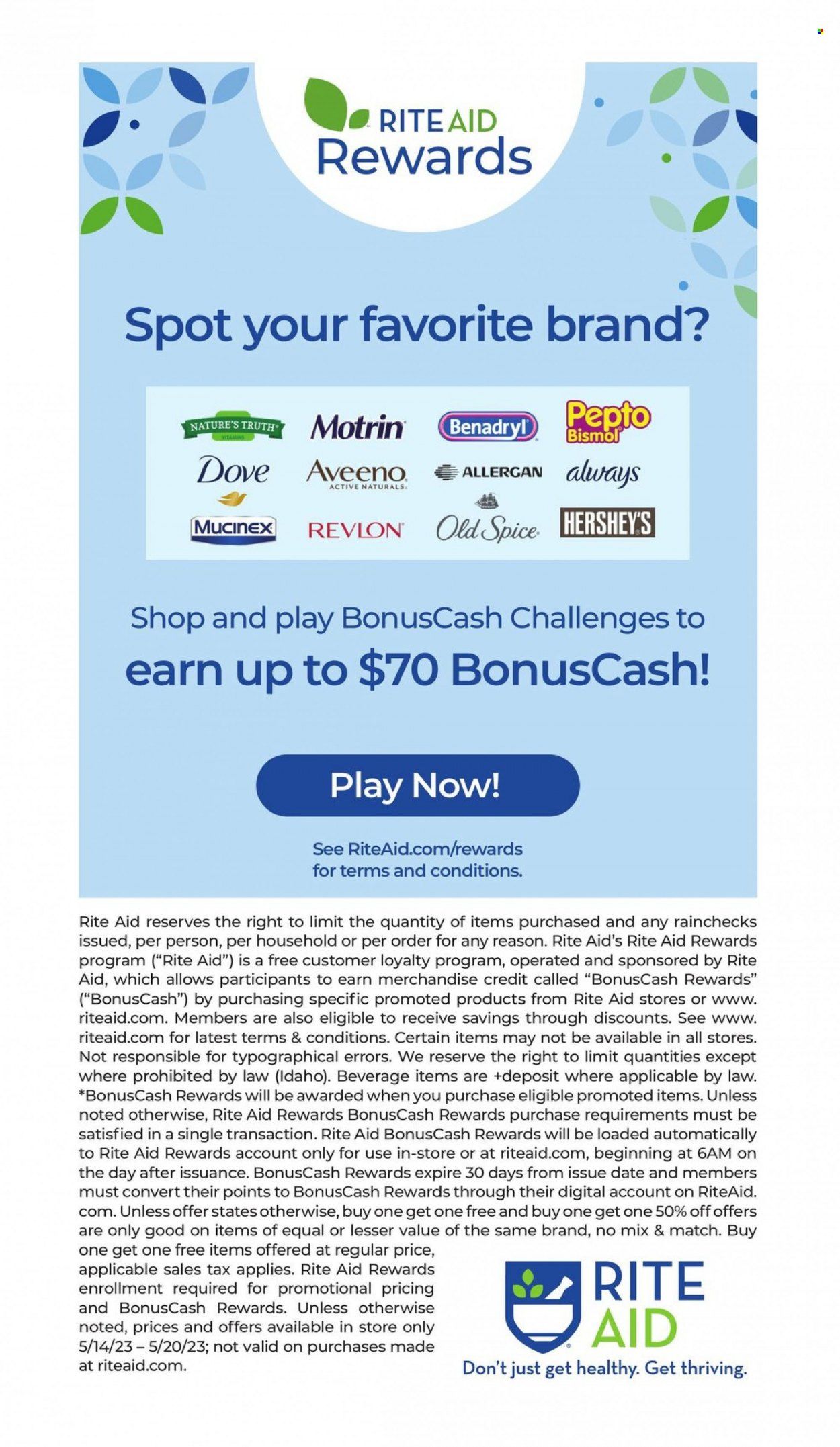 RITE AID Weekly Ad Flyer Specials May 14 to May 20, 2023