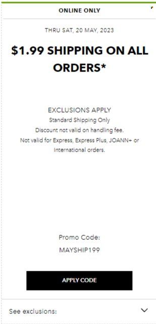 JOANN Promotions & Flyer Specials May 2023
