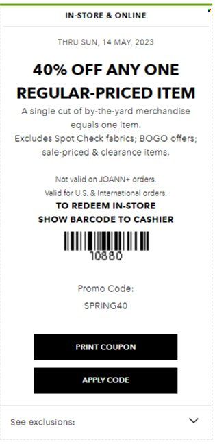 JOANN Promotions & Flyer Specials May 2023