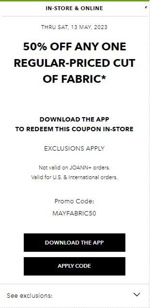 JOANN Promotions & Flyer Specials May 2023