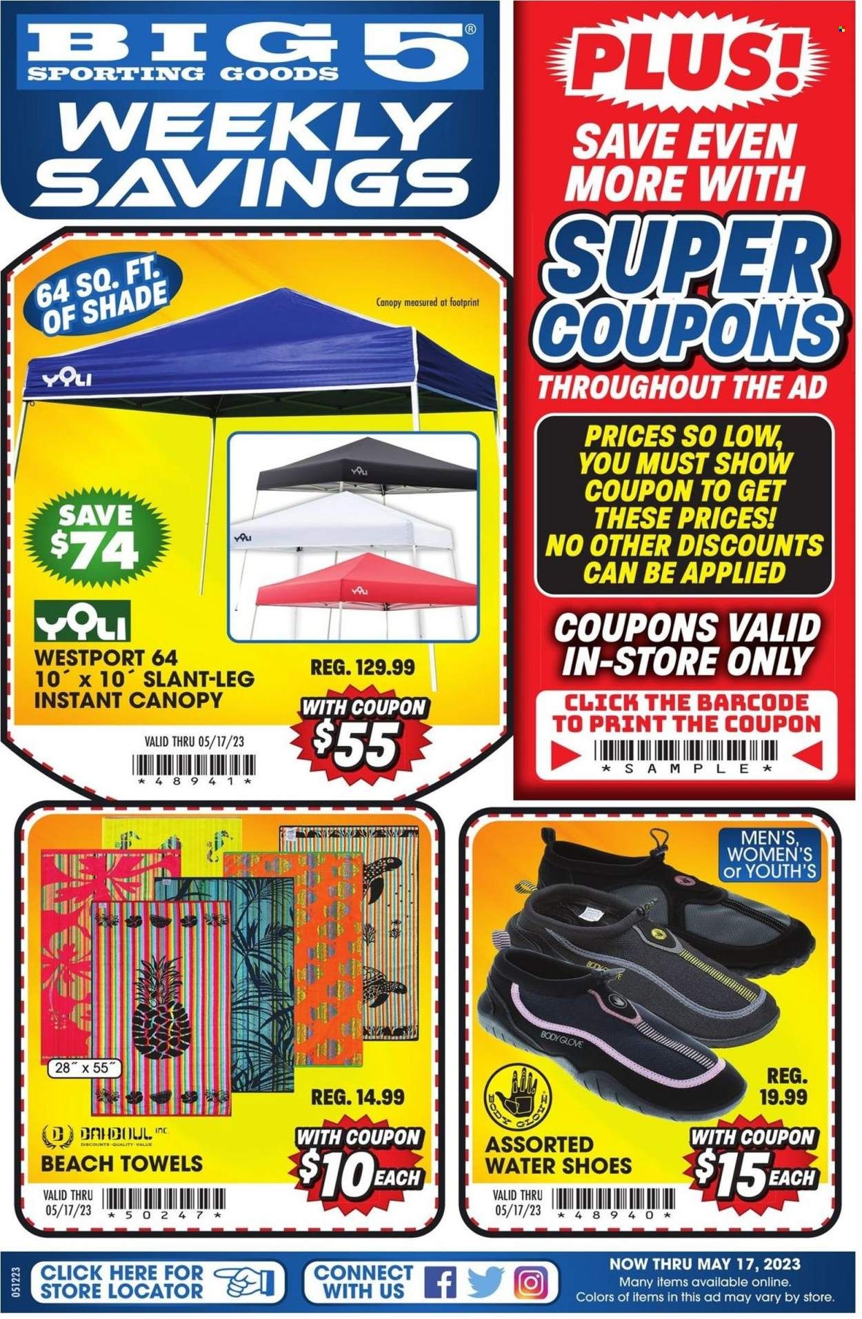 Big 5 (AZ, CA, CO, ID, NM, OR, UT, WA) Weekly Ad Flyer Specials May 12 to May 17, 2023