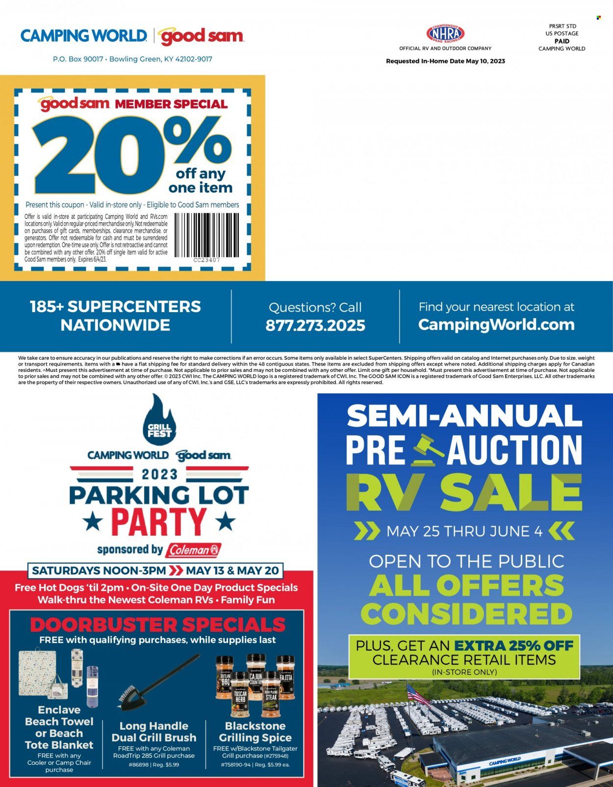 Camping World Weekly Ad Flyer Specials May 11 to June 4, 2023