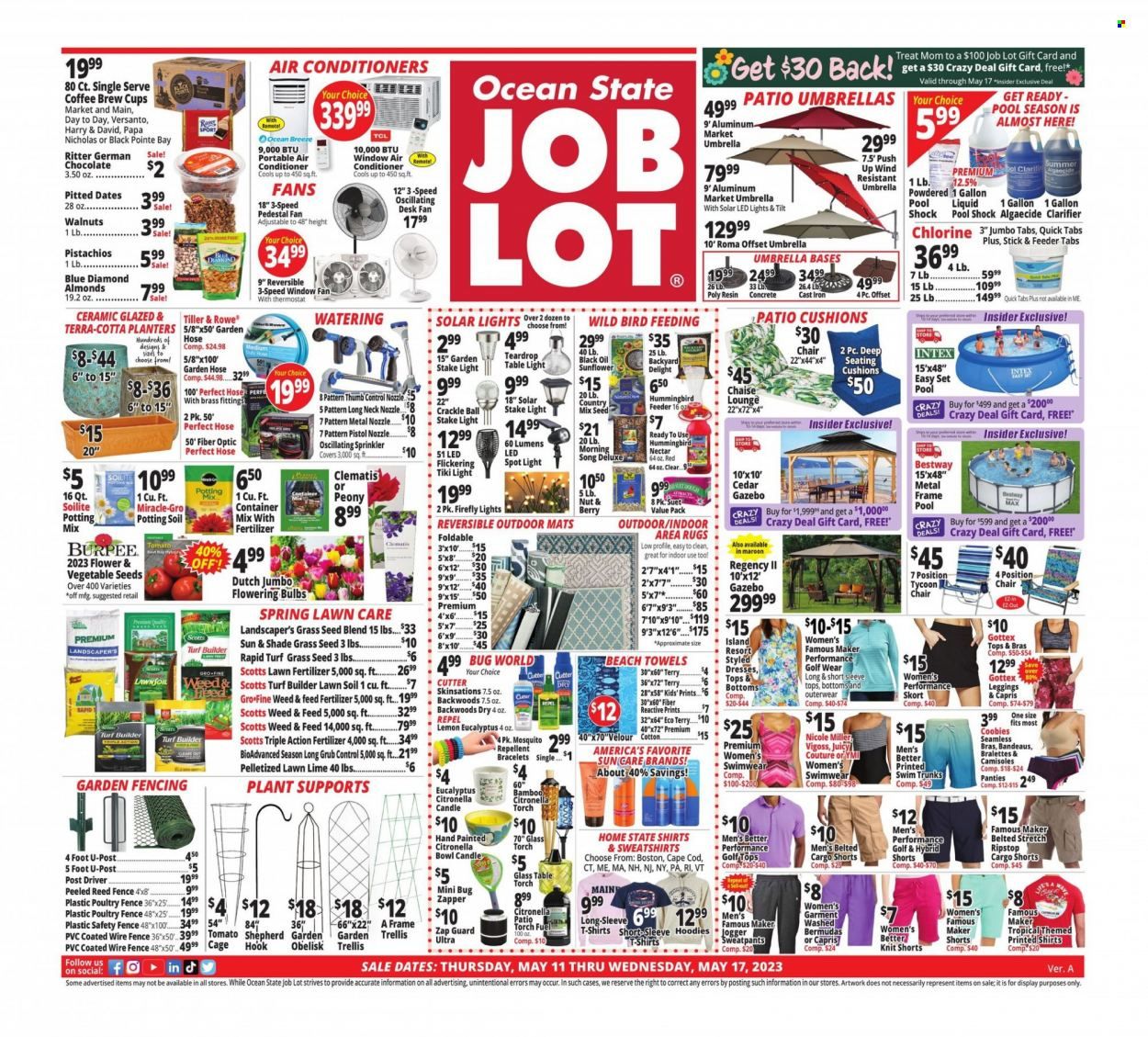 Ocean State Job Lot (CT, MA, ME, NH, NJ, NY, RI, VT) Weekly Ad Flyer Specials May 11 to May 17, 2023