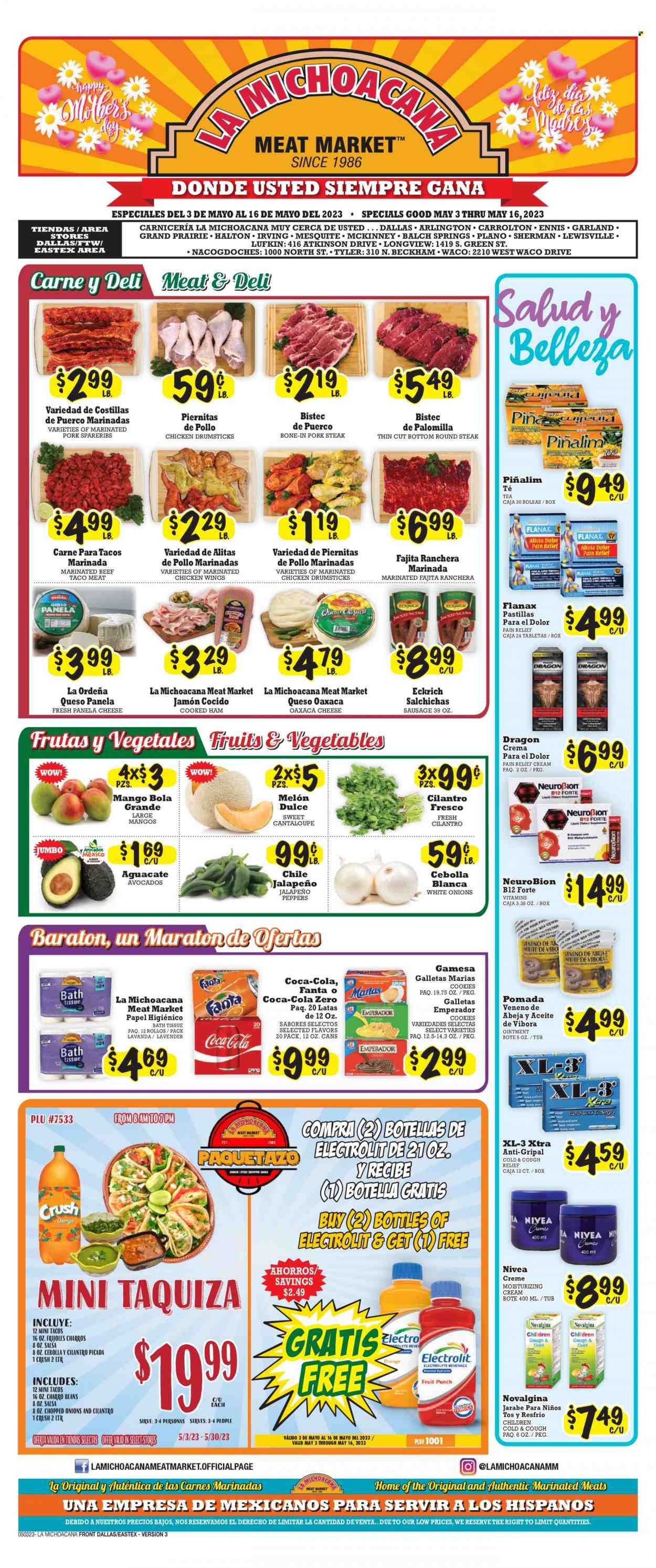 La Michoacana Meat Market (TX) Weekly Ad Flyer Specials May 3 to May 16, 2023