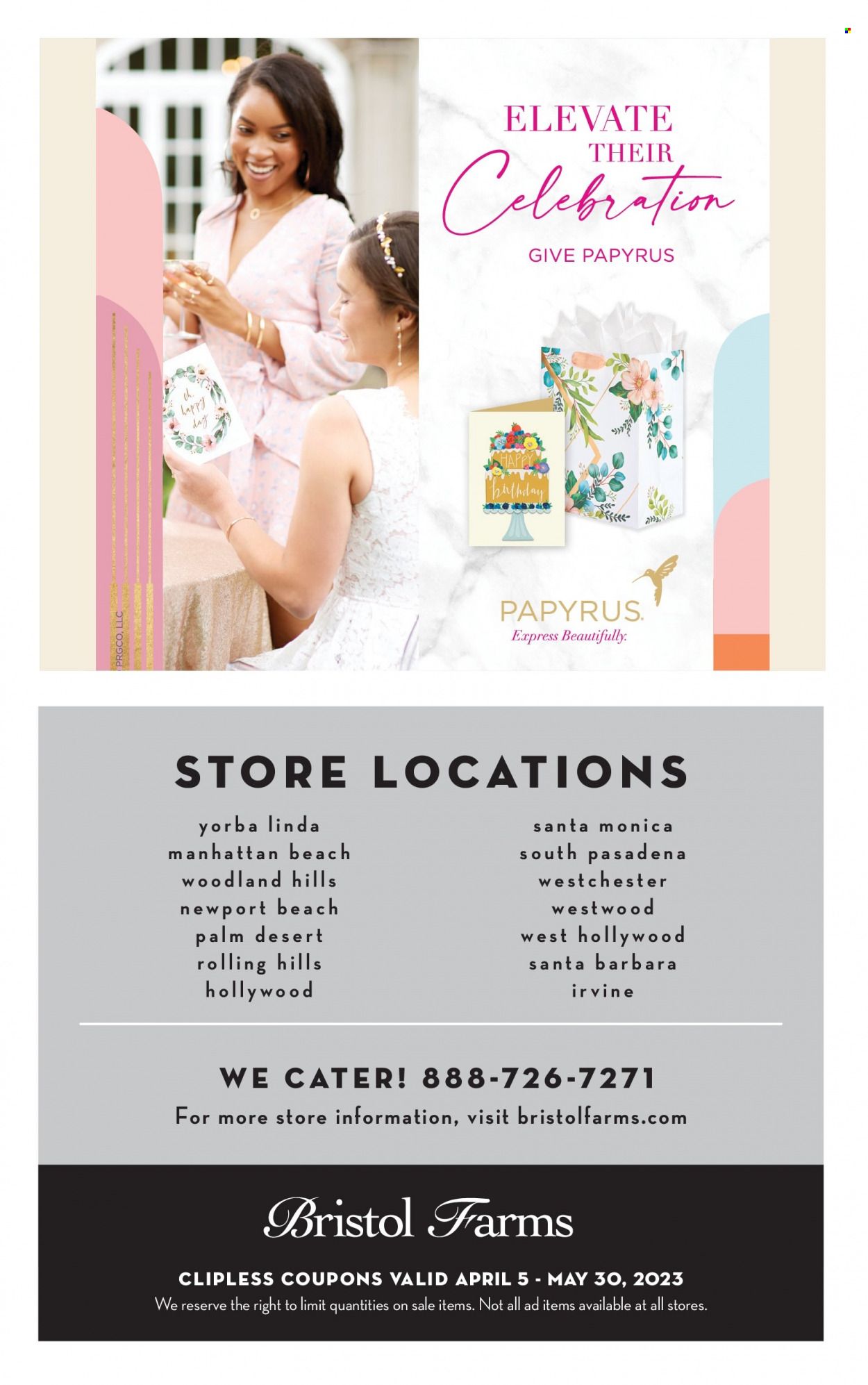 Bristol Farms (CA) Weekly Ad Flyer Specials April 5 to May 30, 2023