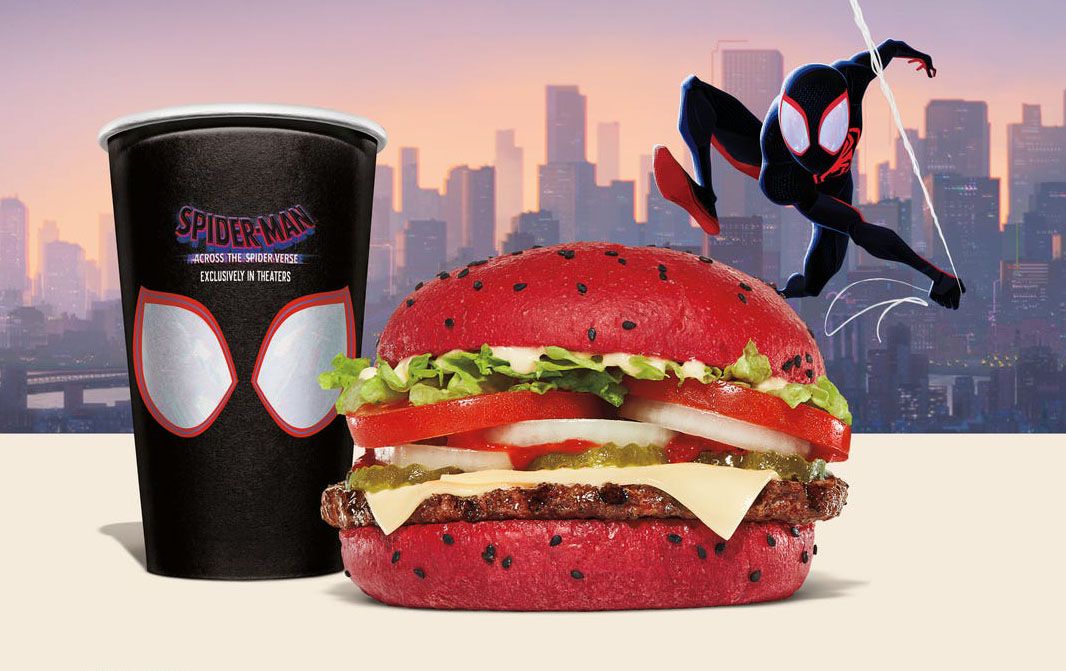 The Brand New Spider-Verse Whopper Arrives at Burger King for a Limited Time The Brand New Spider-Verse Whopper Arrives at Burger King for a Limited Time