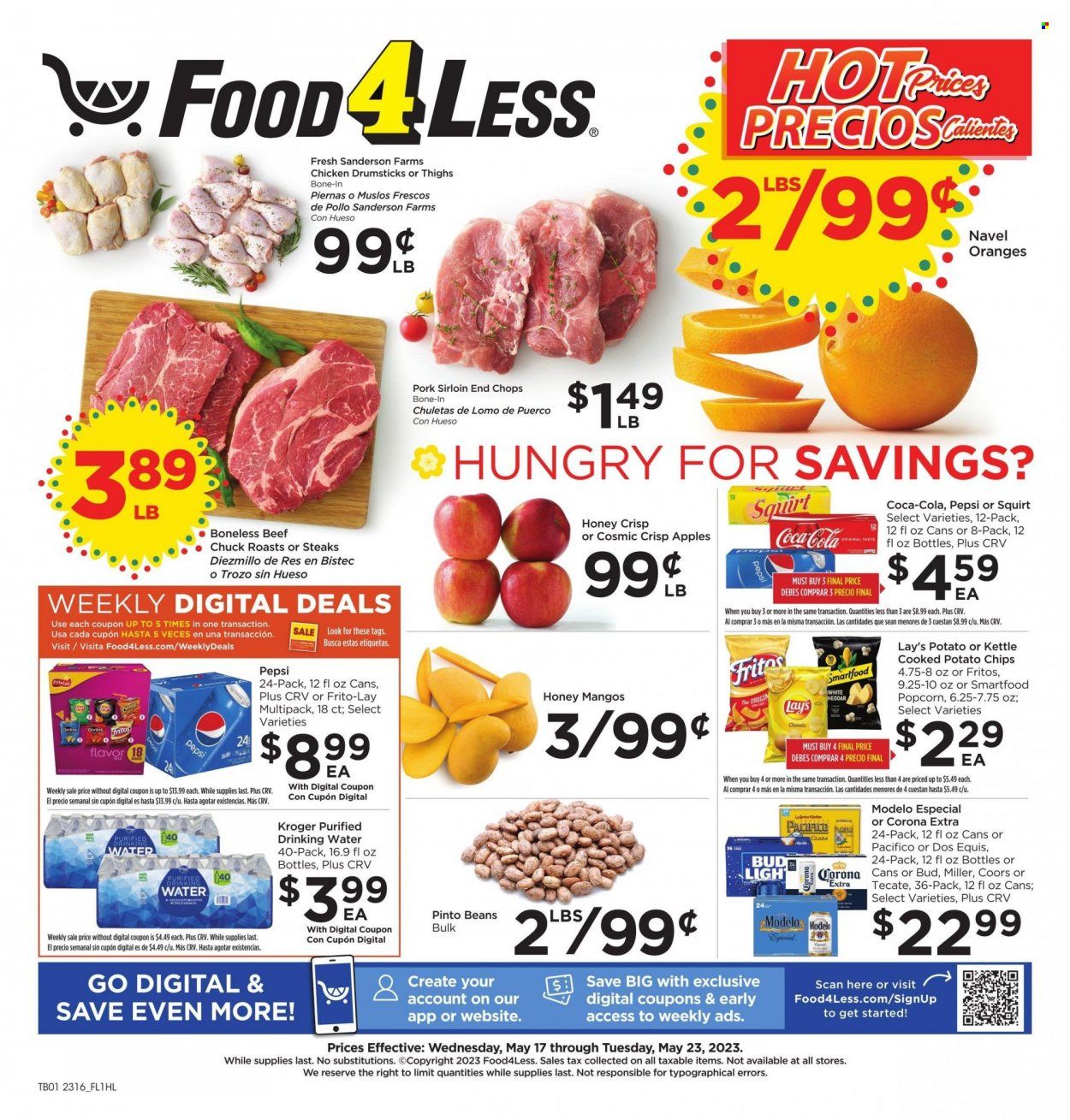 Food 4 Less (CA) Weekly Ad Flyer Specials May 17 to May 23, 2023