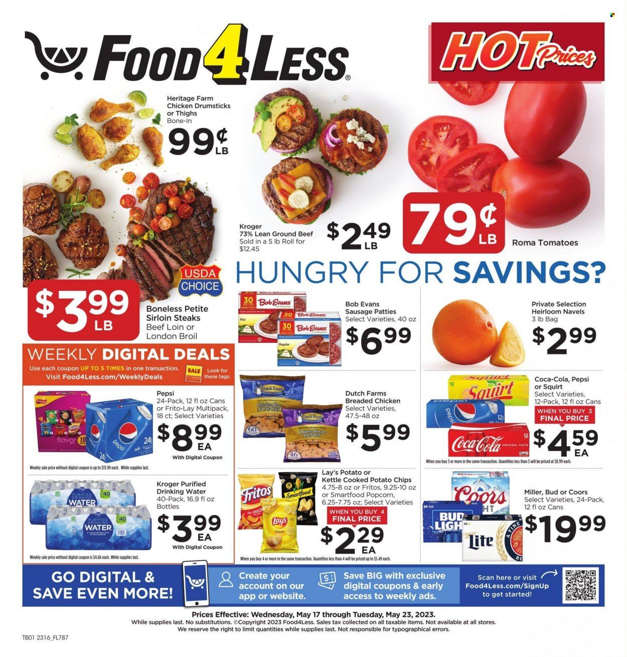 Food 4 Less (IN) Weekly Ad Flyer Specials May 17 to May 23, 2023
