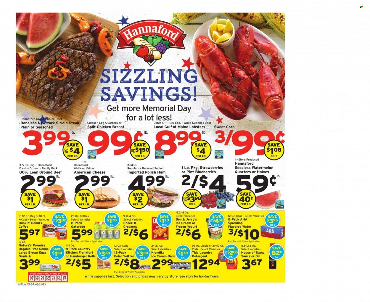 Hannaford (MA) Weekly Ad Flyer Specials May 21 to May 27, 2023