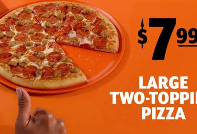 Get a $7.99 Large 2 Topping Pizza Online or Using Little Caesars’ Mobile App Through to June 4