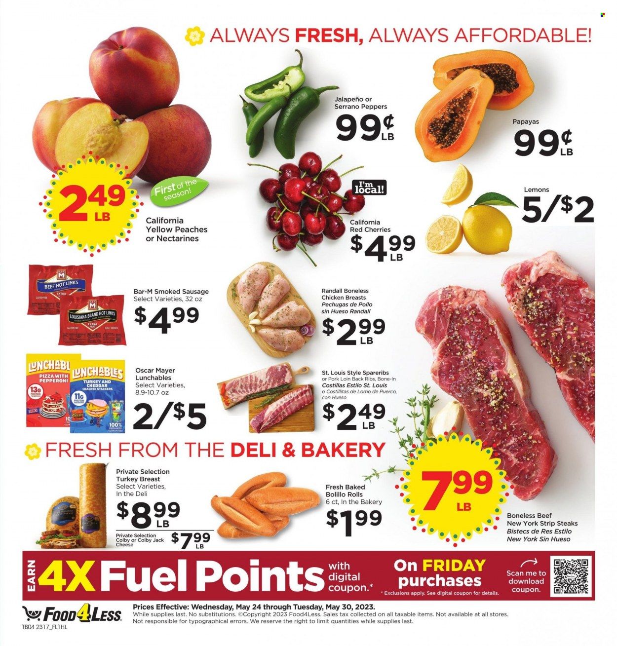 Food 4 Less (CA) Weekly Ad Flyer Specials May 24 to May 30, 2023