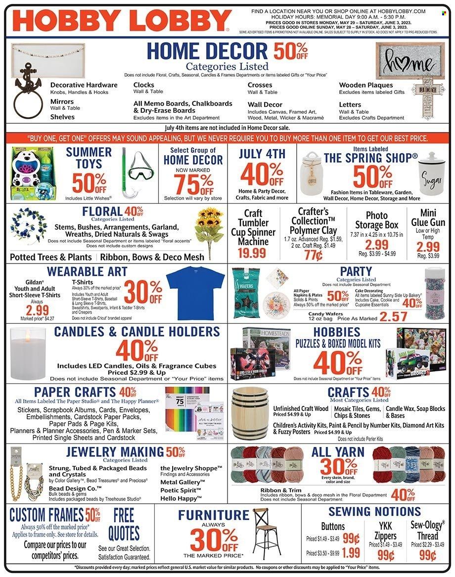 Hobby Lobby Weekly Ad Flyer Specials May 28 to June 3, 2023