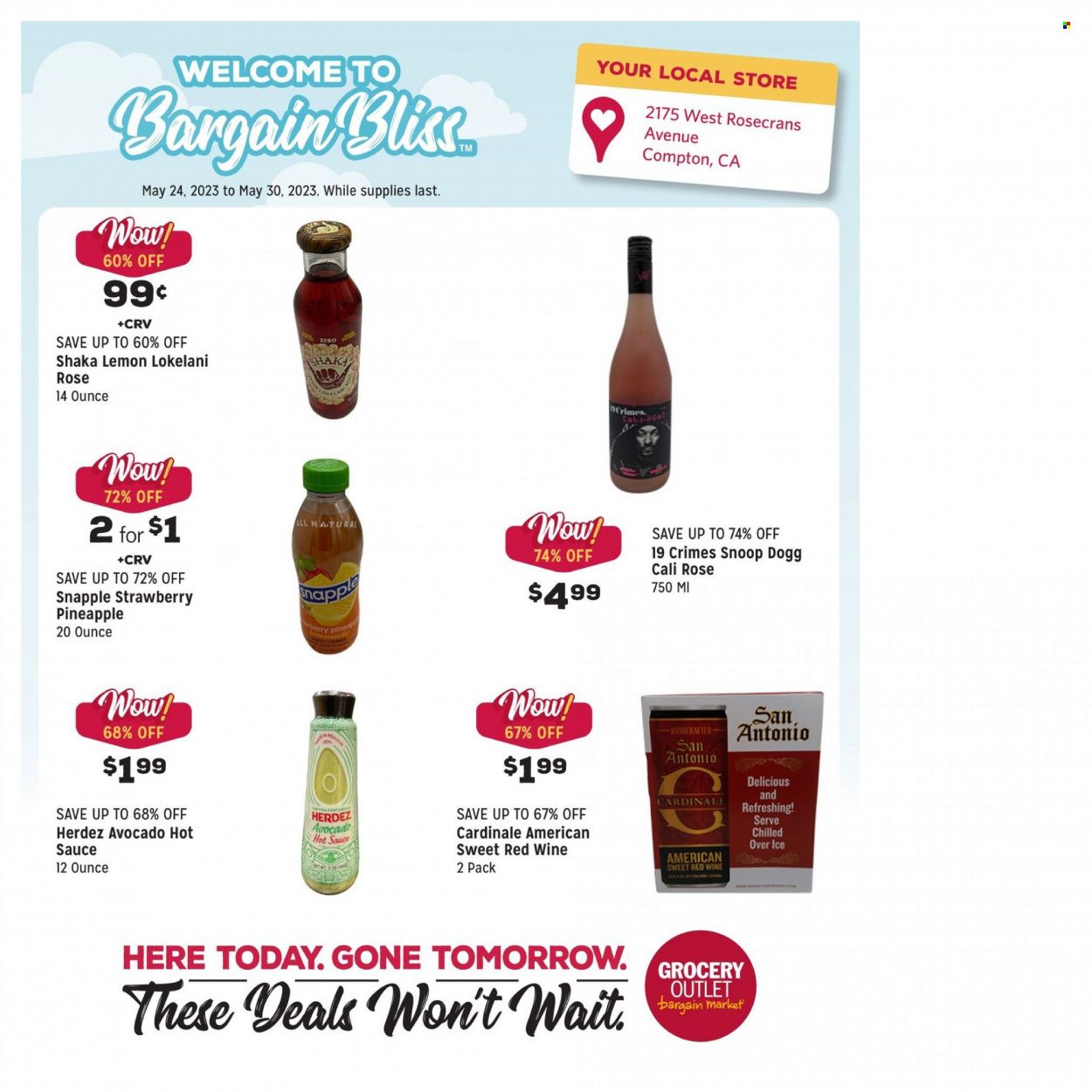 Grocery Outlet (CA, ID, OR, PA, WA) Weekly Ad Flyer Specials May 24 to May 30, 2023