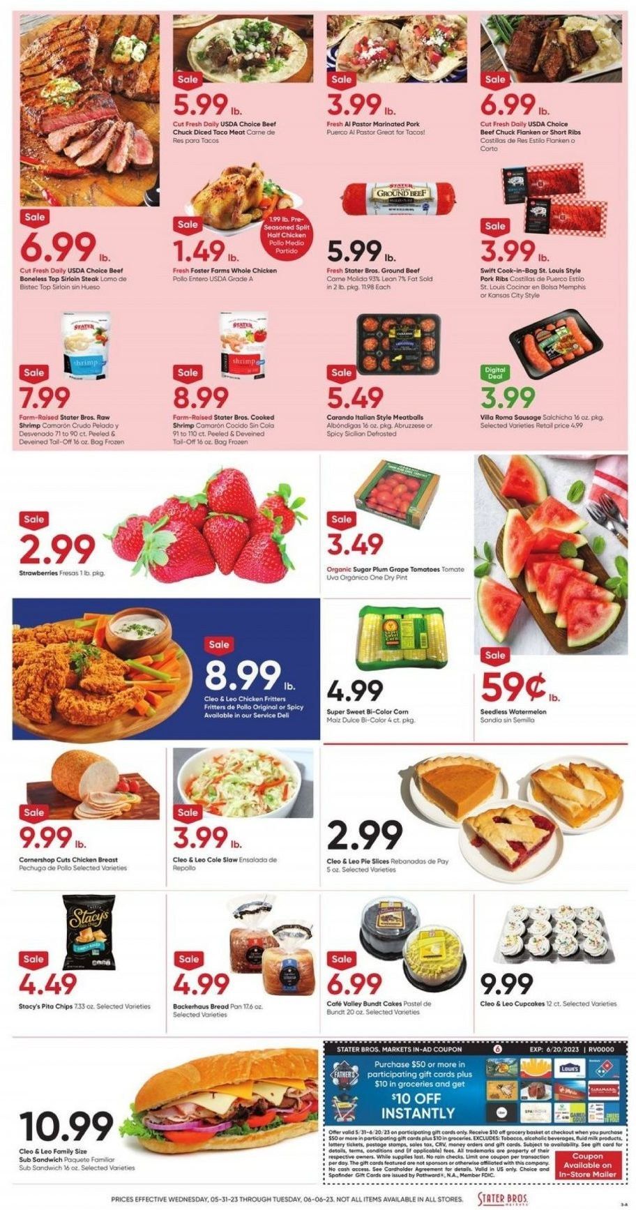 Stater Bros. (CA) Weekly Ad Flyer Specials May 31 to June 6, 2023