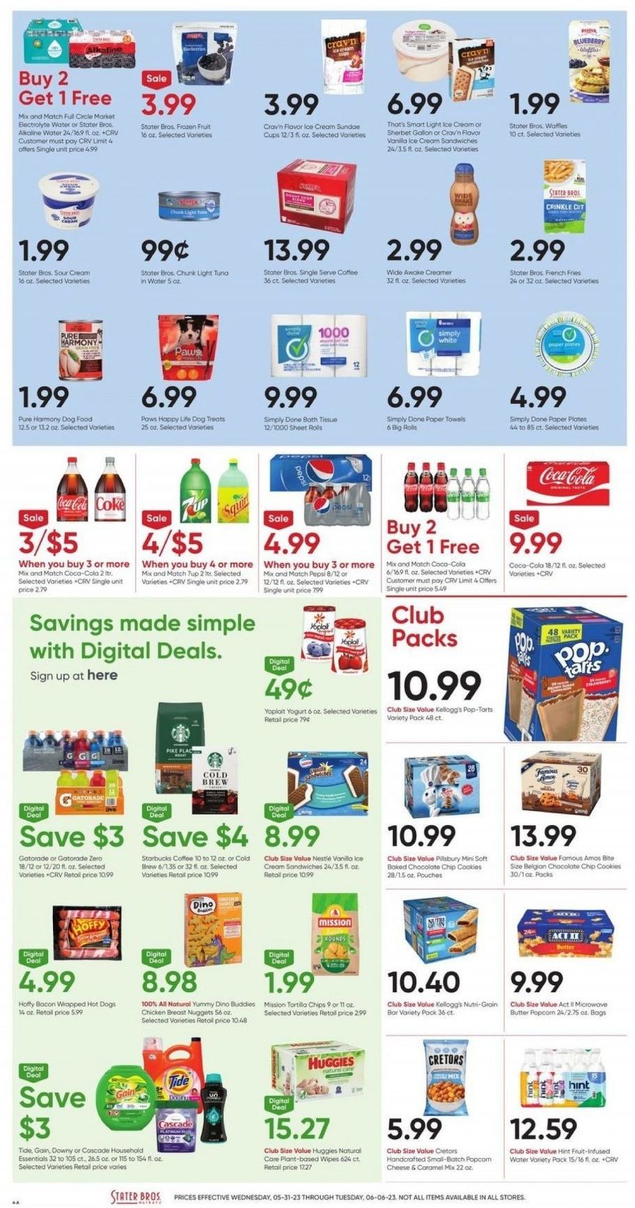 Stater Bros. (CA) Weekly Ad Flyer Specials May 31 to June 6, 2023
