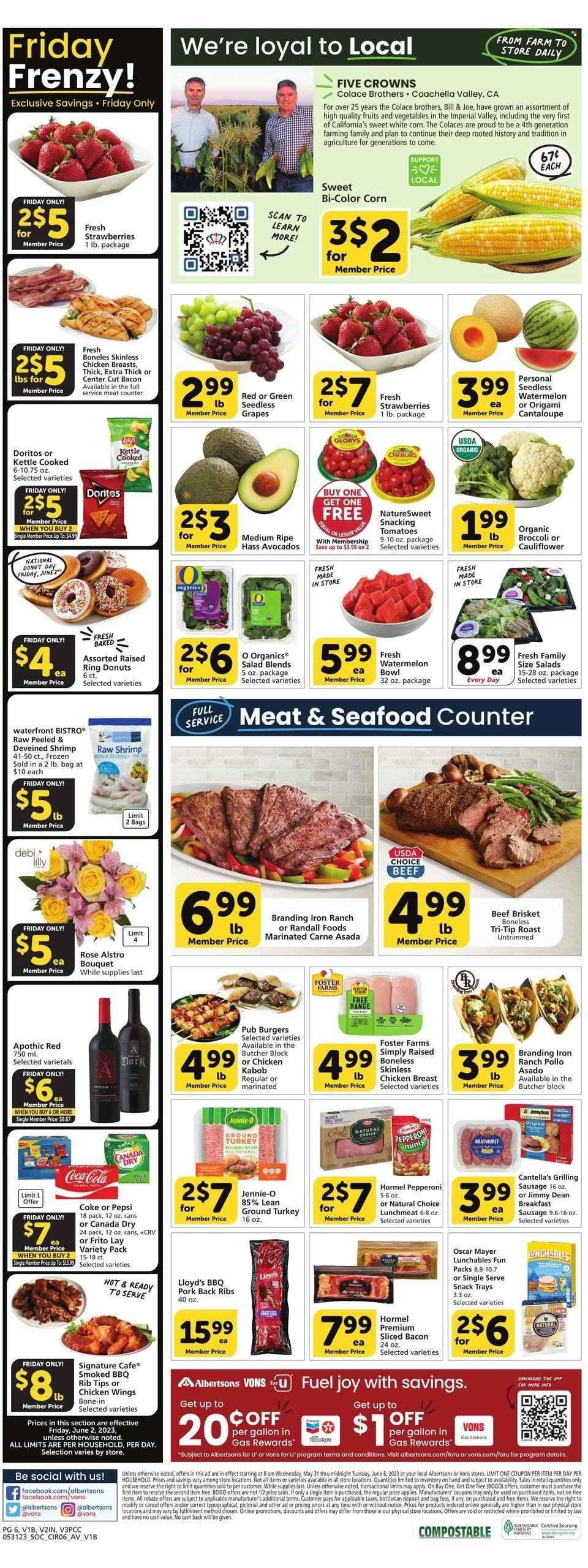 Vons (CA) Weekly Ad Flyer Specials May 31 to June 6, 2023